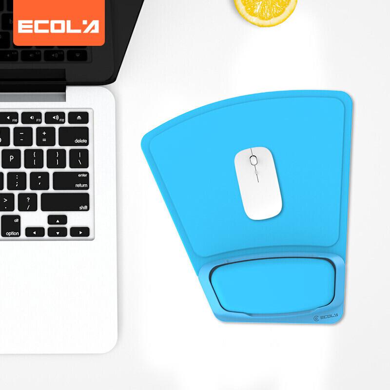 宜客莱(ECOLA) EZ3BL 超大加厚 护腕鼠标垫 (计价单位：个) 蓝色