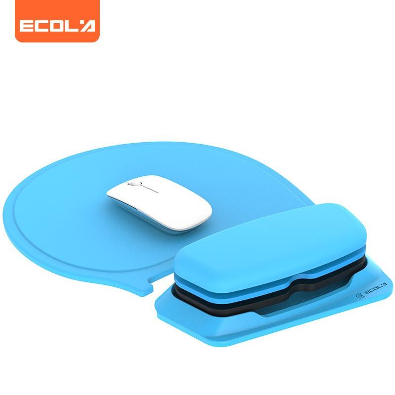 宜客莱(ECOLA) EZ4BL 超大加厚 可调节增高手托 护腕鼠标垫 (计价单位：个) 蓝色