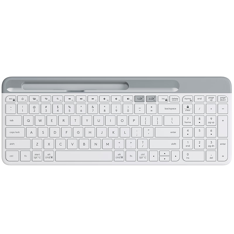 雷柏（Rapoo）K580 蓝牙键盘 办公键盘 便携超薄笔记本键盘 平板键盘 芍药白(单位：个)