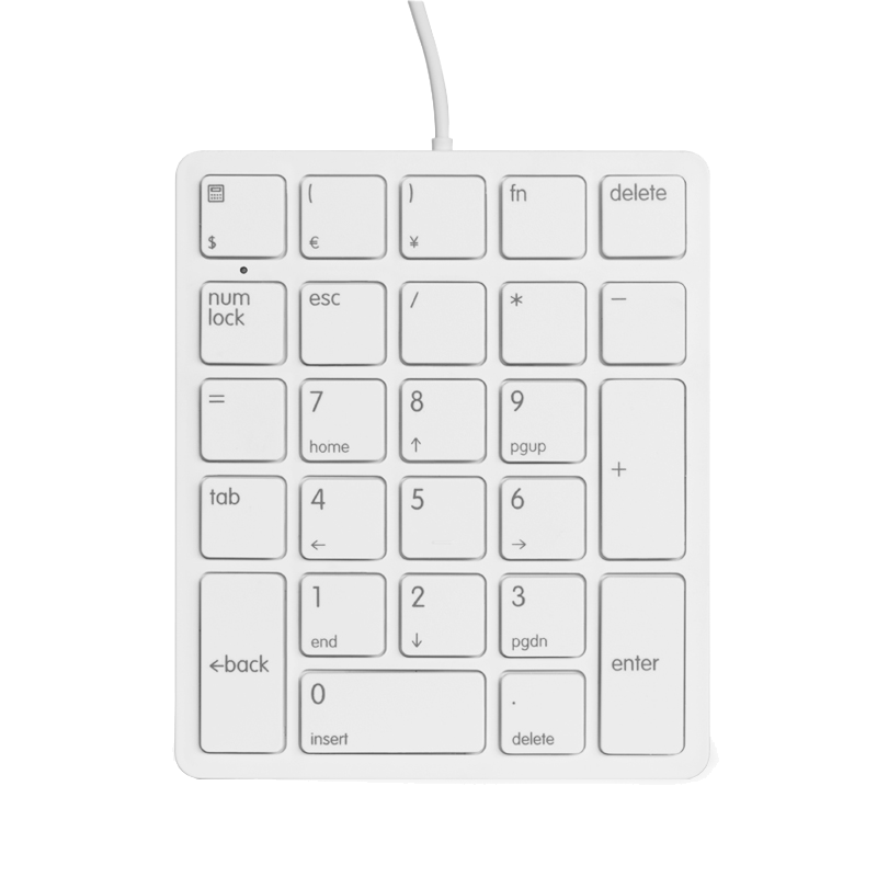魔蛋（magicforce）数字小键盘 有线键盘电脑办公外接小键盘 兼容mac 银行证券小键盘 26键白色(个)