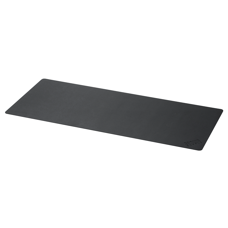 SANWA SUPPLY 大尺寸桌垫 大号电脑鼠标垫 办公游戏 可卷便携 防滑底 PU皮易清洁 便携 黑色 小号 鼠标垫(297x210mm)(个)