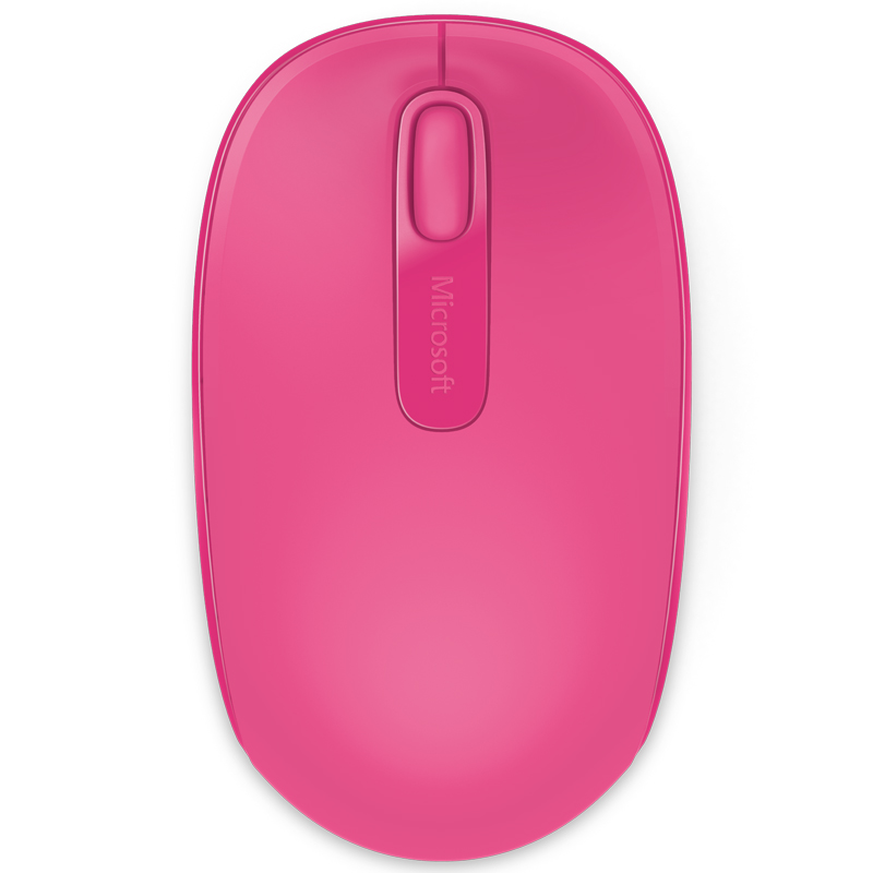 微软 (Microsoft) 无线便携鼠标1850 蜜桃粉 | 无线鼠标 轻巧便携 多色可选 办公鼠标(个)