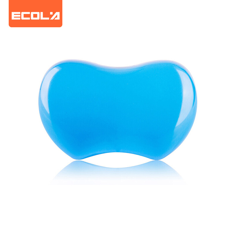 宜客莱（ECOLA）水晶硅胶鼠标垫护腕 超弹性笔记本台式电脑办公桌游戏腕托 蓝色TOK-GEL06BL(个)