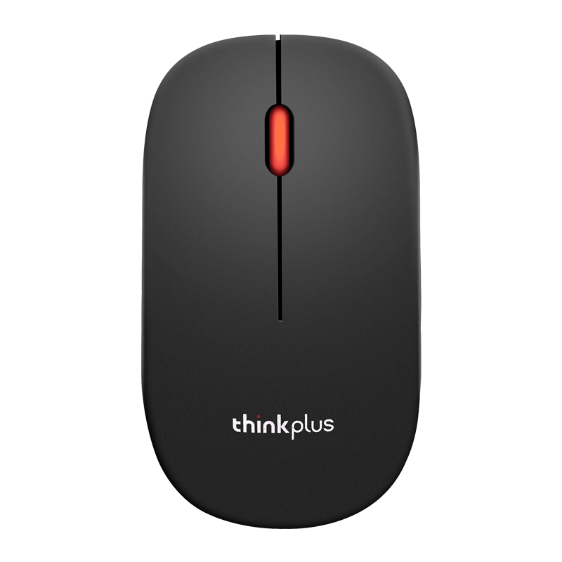 联想（thinkplus）USB有线鼠标办公小红点轻音鼠标人体工学对称设计 1.8米长线笔记本电脑台式机通用 M80黑色(个)