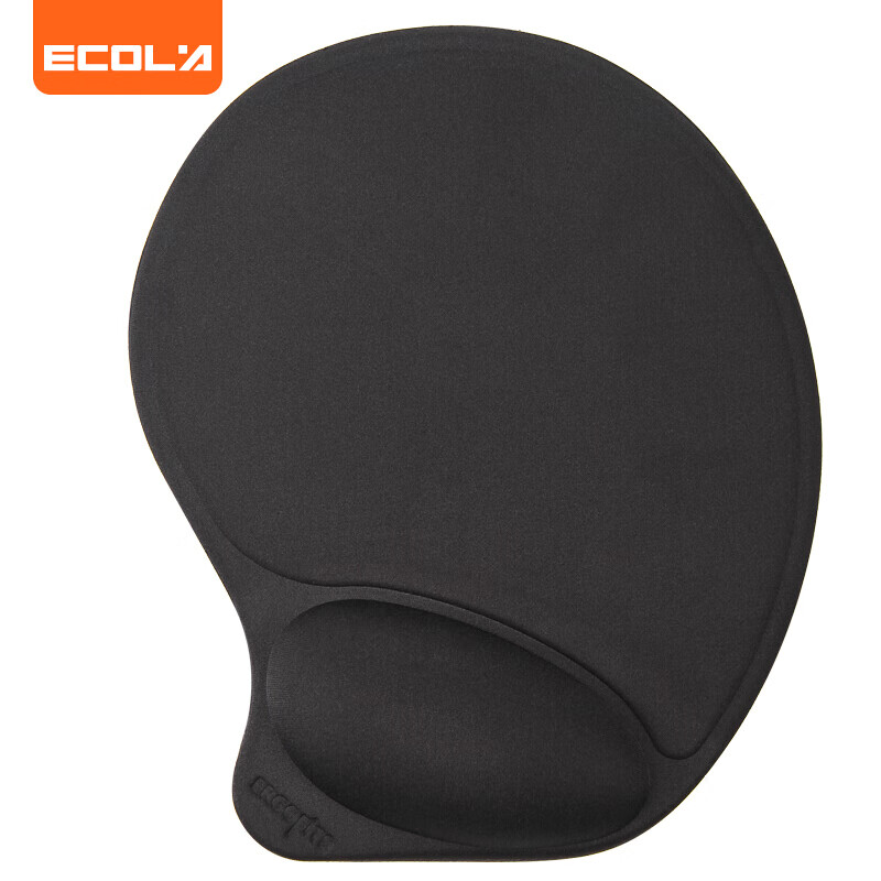 宜客莱（ECOLA）超大鼠标垫 加厚保暖手托垫游戏办公笔记本台式电脑专用桌垫 黑色 Ez1BK(个)
