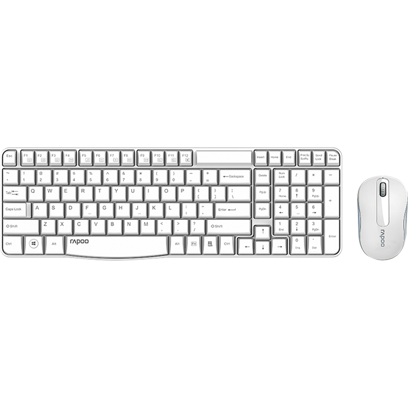 雷柏（Rapoo） X1800S 键鼠套装 无线键鼠套装 办公键盘鼠标套装 防泼溅 电脑键盘 笔记本键盘 白色(个)