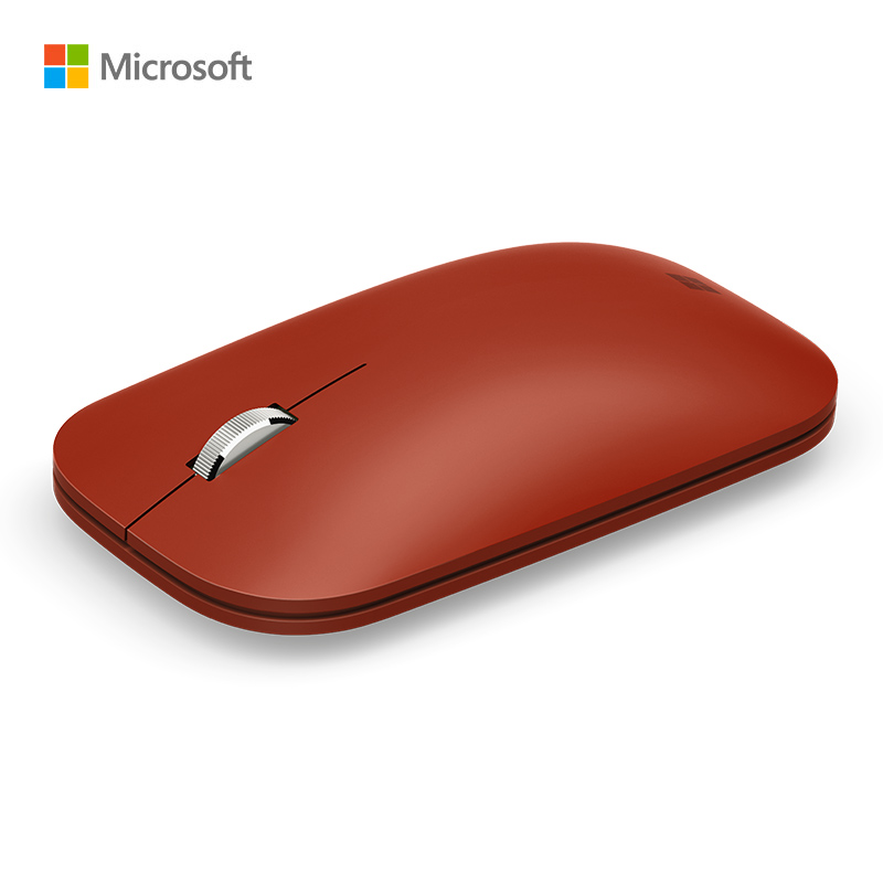 微软Surface Mobile Mouse便携蓝牙无线鼠标 波比红/金属材质滚轮/电池供电/支持手机 平板 笔记本（个）