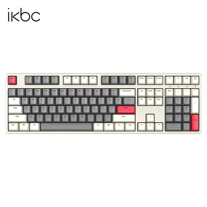 ikbc 时光灰无线樱桃键盘 W210时光灰无线2.4G108键青轴（个）