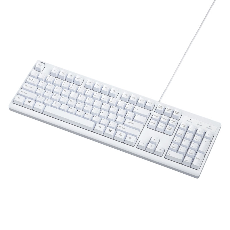 山业 SKB-E5UW 英语键 USB 有线键盘 白色(单位：个)