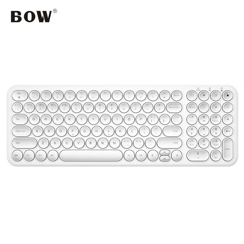 航世（BOW）HW098SC-2 无线键盘 白色(单位：个)