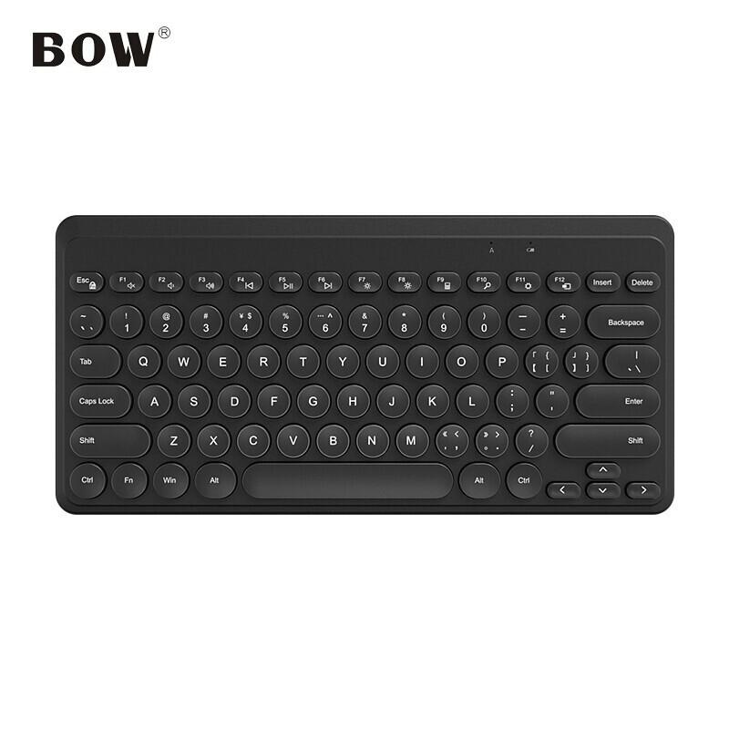 航世（BOW）K-610 无线键盘 炫彩复古键盘 黑色(单位：个)