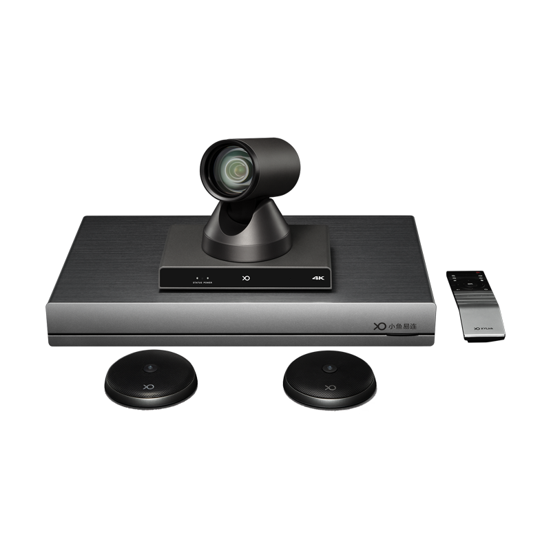 小鱼易连AE800大型会议室4K高清视频会议终端 含摄像头+全向麦克风+无线传屏器及配件（套）