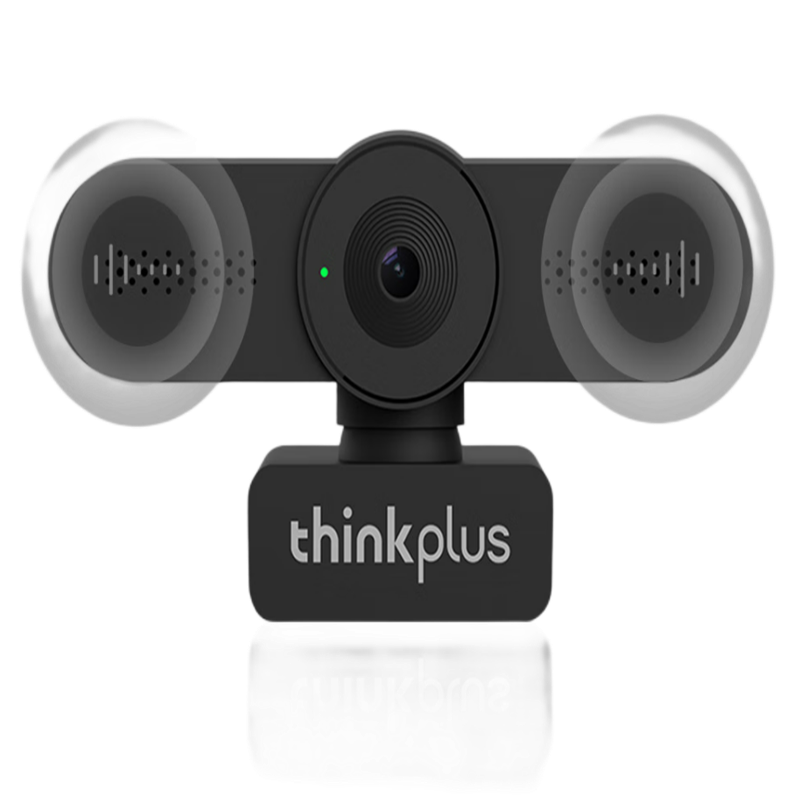 联想thinkplus电脑摄像头USB500万像素2K高清带麦克风自动对焦款WL24A （个）