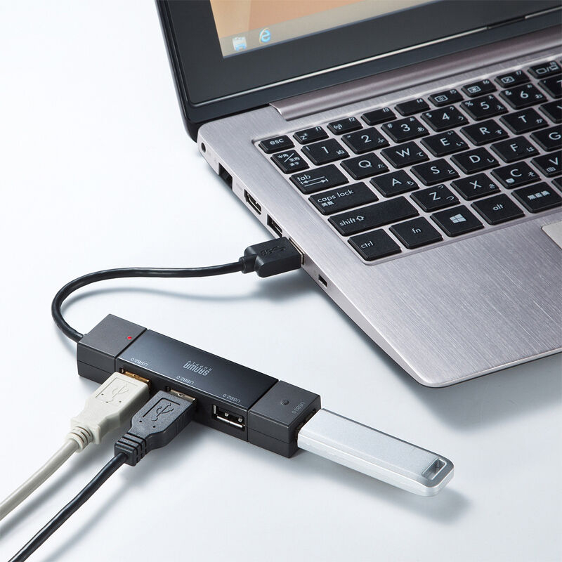 山业USB-HAC402BK组合便携式集线器黑色(个)