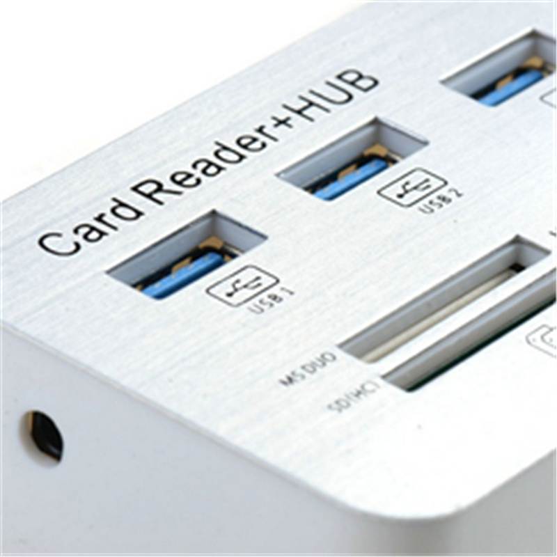 酷比客 LCHC20WH USB3.0  3口分线器/带读卡器 白(个)