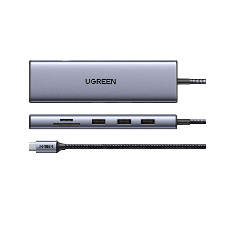 绿联USB3.0分线器扩展坞高速4口集线器Type-C供电 0.15米（个）