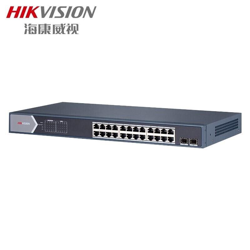 海康威视(HIKVISION) DS-3E0526SP-E 24口千兆POE交换机 (计价单位：个) 蓝灰色