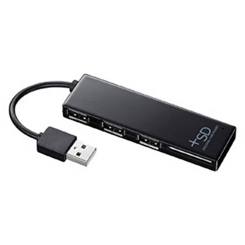 山业(SANWA) USB-HCS307BK 3口高速USB2.0 集线器 (计价单位：个) 黑色