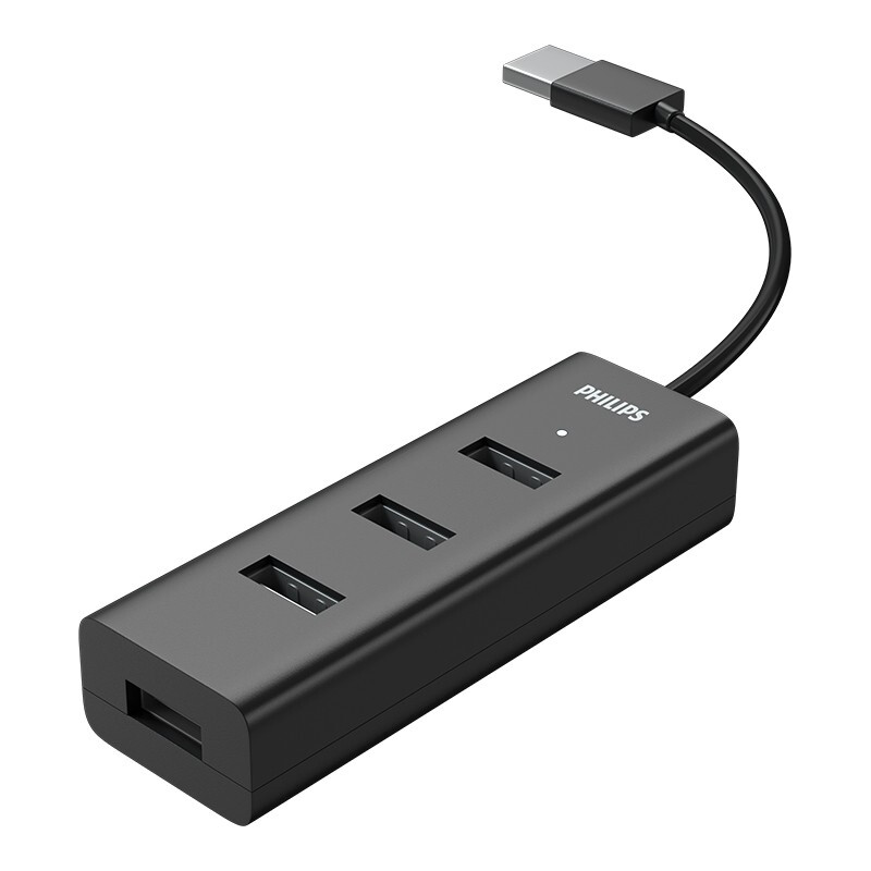飞利浦SWR1529I   USB一分四口黑色1.0米-带供电（个）
