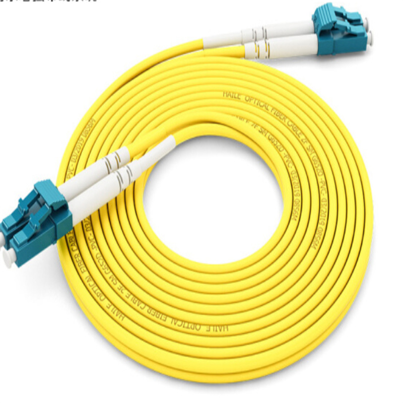 鸿业凌恒 LC/UPC-LC/UPC双芯单模光纤跳线9/125黄色套管3mm低烟无卤阻3M（根）