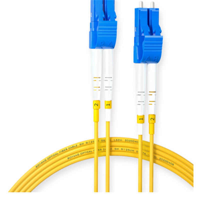 鸿业凌恒ST-ST双芯单模光纤跳线9/125黄色套管3mm低烟无卤阻，3M（根）不含安装