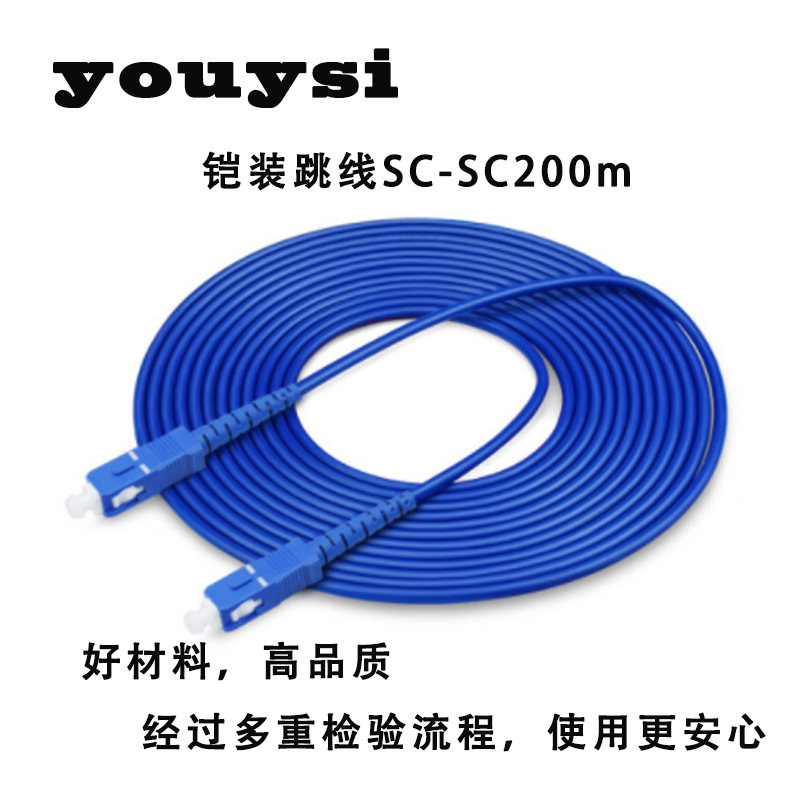 YOUYSI  SC-SC铠装跳线光纤跳线单模单芯200M(单位：根)