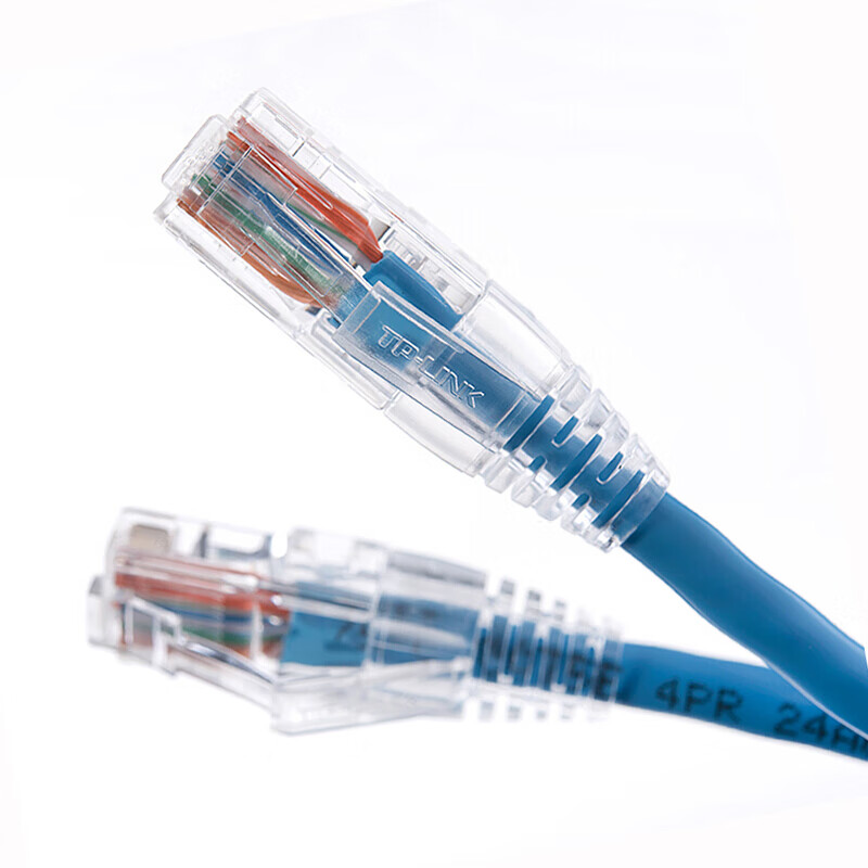普联(TP-LINK) 超五类非屏蔽网络跳线 工程级CAT5e类网线 TL-EC5e00-0.5(蓝)0.5米 蓝色（单位：件）
