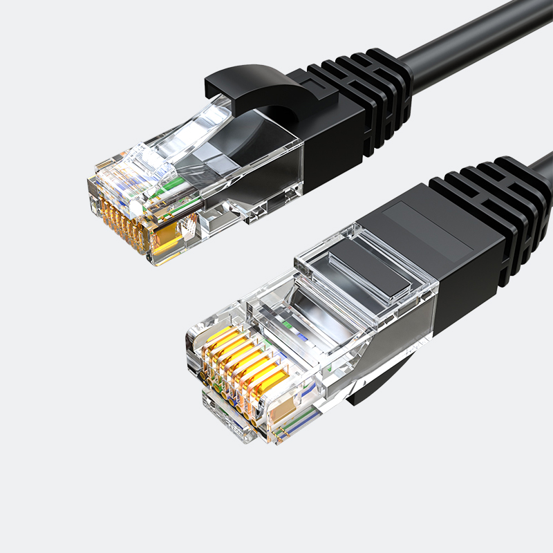 海乐 HT-220H-2M 超五类网线无氧铜线芯 非屏蔽线缆 黑色2米 （根）