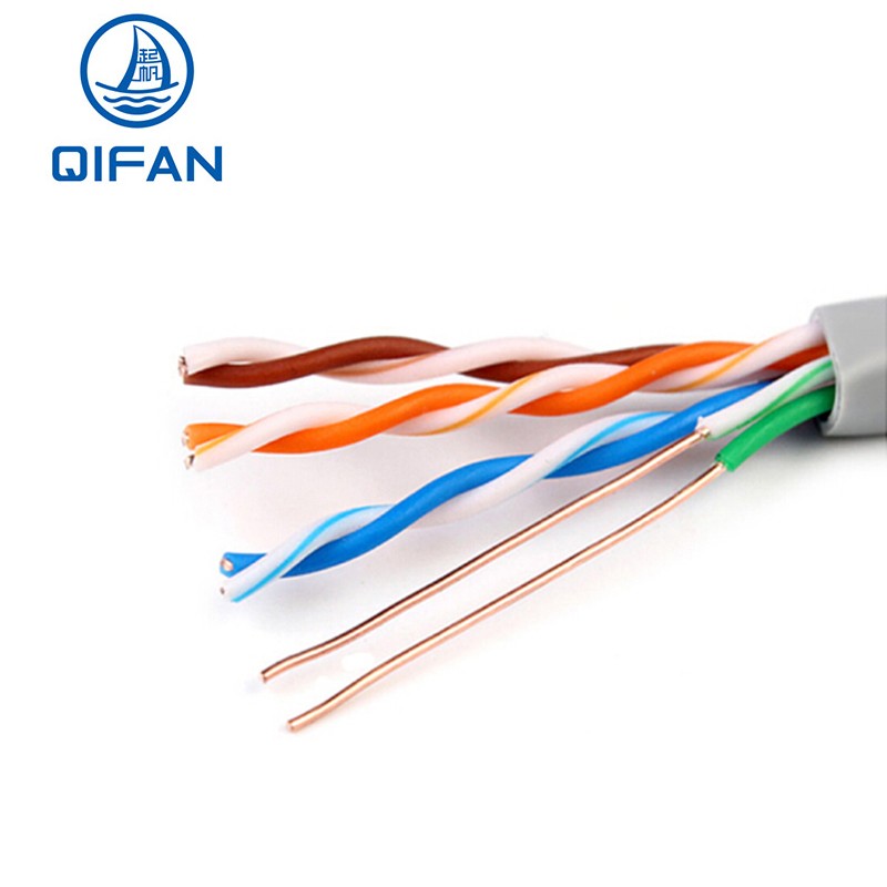 起帆(QIFAN)电线电缆 六类网线非屏蔽电脑监控路由器家用宽带室内网线HSYV-6 4*2*0.57 305米/箱