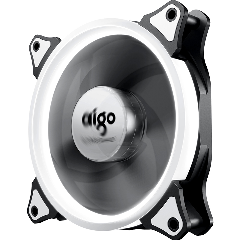 爱国者（aigo） 极光12CM白光 电脑机箱风扇（小3P+大4P双接口/水冷排散热/减震脚垫/附4螺丝）(个)