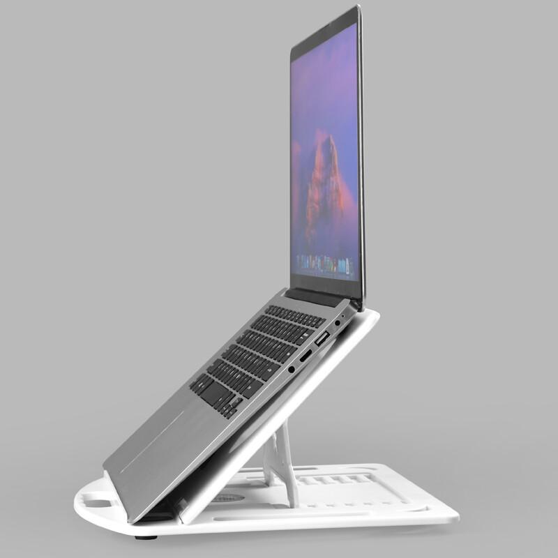 木丁丁 17.3英寸笔记本支架 散热器底座电脑支架托显示器增高架可升降调节折叠便携笔记本散热架加大脚垫（个）