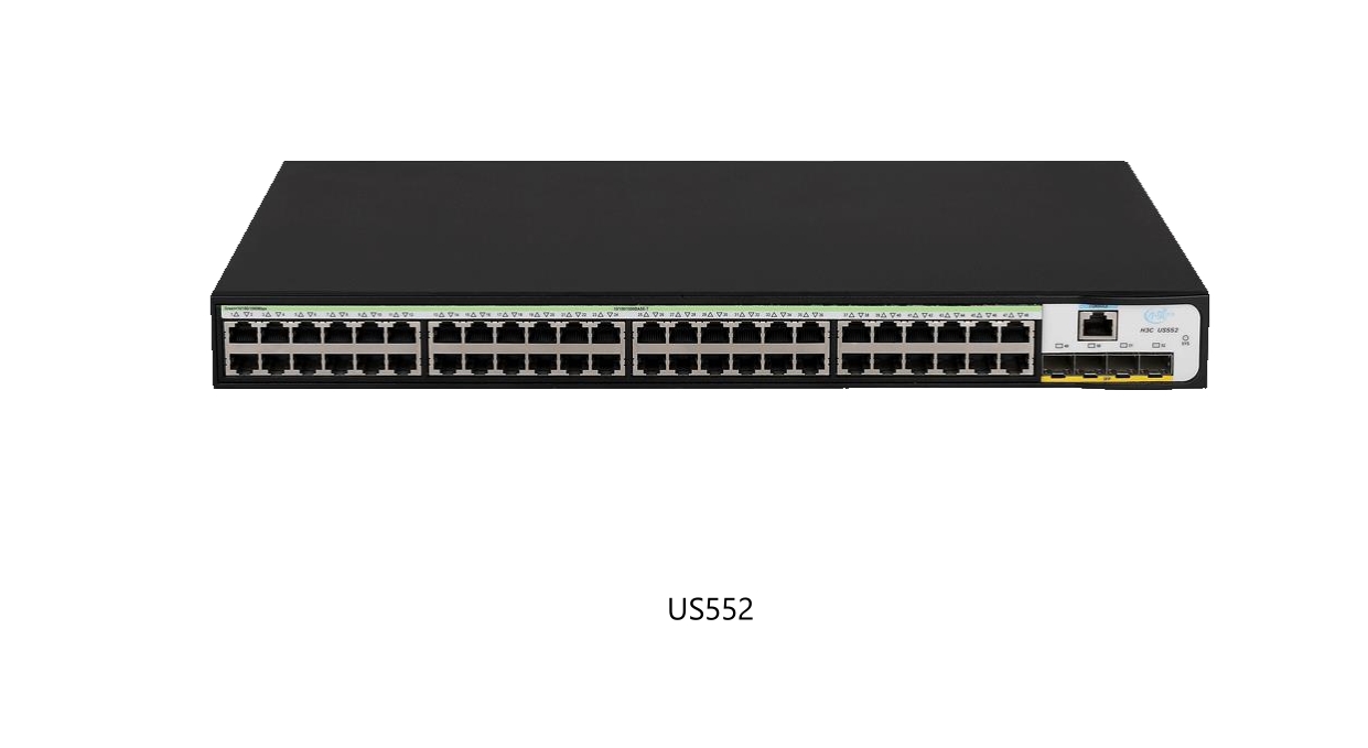 新华三（H3C）US552 新一代千兆上行以太网交换机产品，具备高性能、高端口密度、高上行速率且易于安装的网络环境而设计的第三代智能型可网管交换机 48*GE+4*SFP (单位：台)