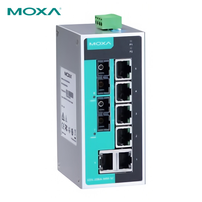 摩莎（MOXA）EDS-208A-SS-SC8口非网管百兆工业以太网交换机含一个单模光口(单位：台)