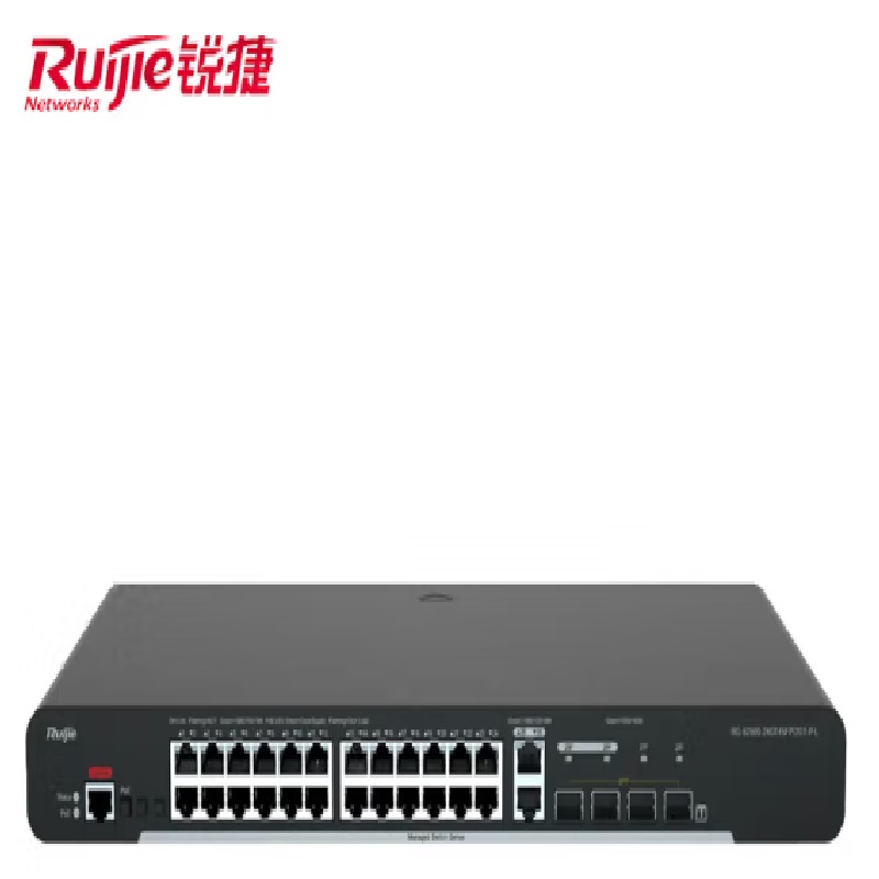 锐捷（Ruijie）24口千兆二层网管PoE交换机4个千兆光2个千兆Combo路由器RG-S2900-24GT4SFP/2GT-P-L（单位：台）