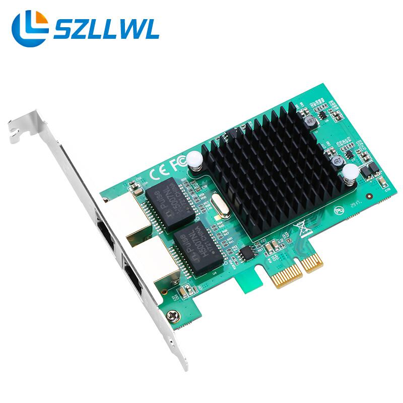 szllwl 82575-1X-1双口千兆网卡intel82575芯片软路由ROS汇聚服务器双网口内置网卡 pci-e网卡X1（单位：块）