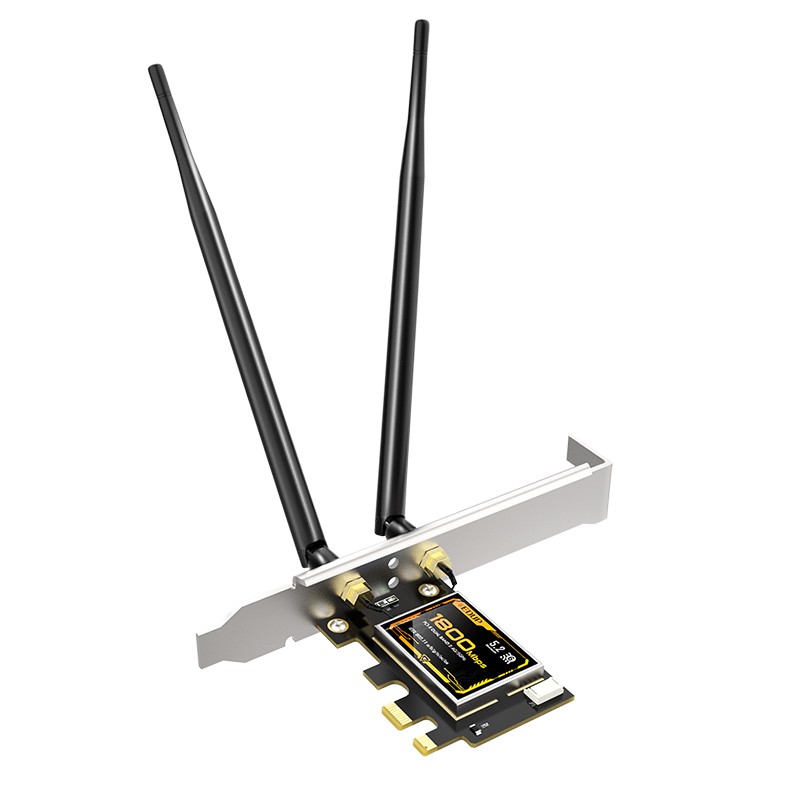 翼联（EDUP）EP-9655 5G双频1800M+蓝牙5.2WiFi6 PCI-E台式机网卡(单位：个)