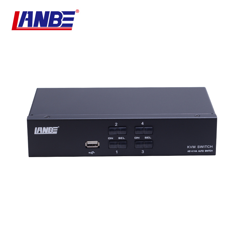 蓝宝AS-41HA/桌面式4口切换器/USB+HDMI+音频切换支持U盘打印共享