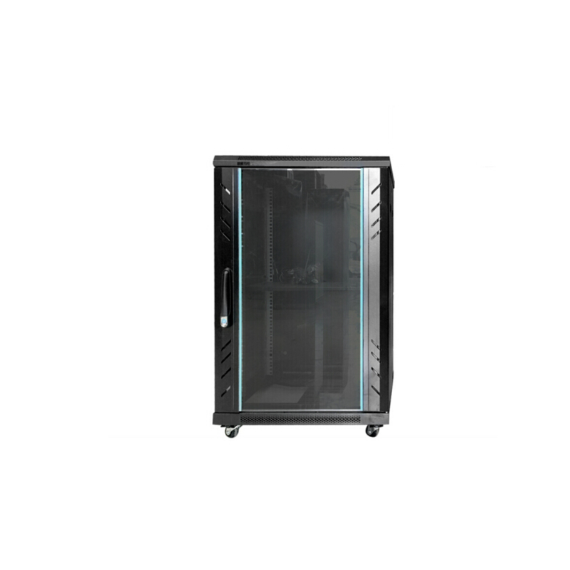 兴印G26618机柜黑色18U/交换机/网络机柜UPS前玻璃后钢板(个)