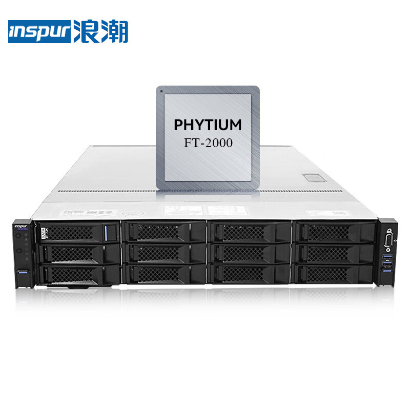 浪潮（INSPUR）NF2180M3国产信创机架式服务器FT2000+/8*64G/2*1.92T+6块2.4T/2G阵列/2*800W（台）
