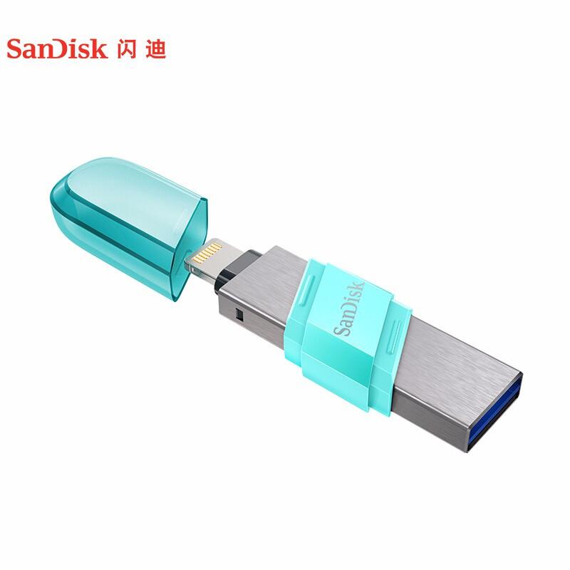 闪迪（SanDisk） SDIX90N-064G-ZN6NK U盘 欣享豆蔻 绿色 64GB（个）