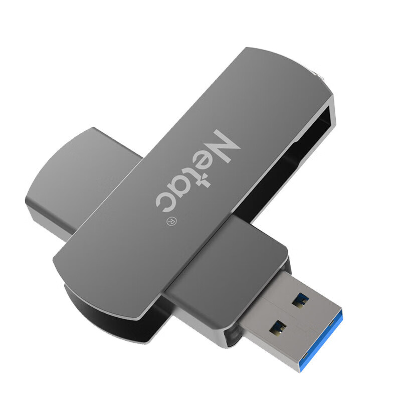 朗科（Netac）U681 U盘128GB USB3.0高速360旋转U盘 铁灰色 （单位：个）