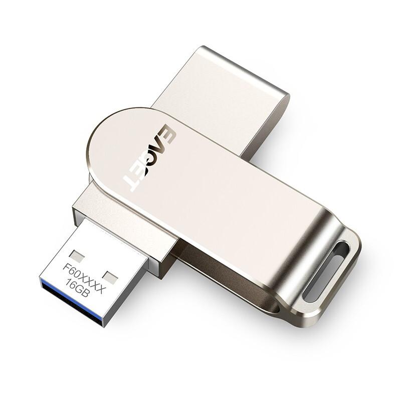 忆捷（EAGET）F60 金属U盘128G 360度旋转USB3.0接口（单位：个）