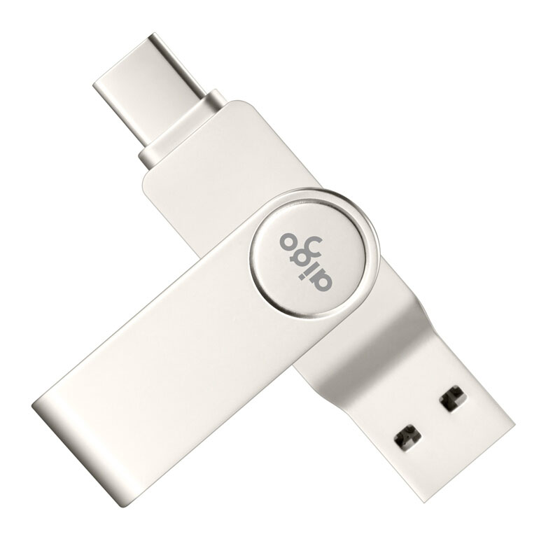 爱国者（aigo）U356 U盘 128G Type-C USB3.1 银色 双接口手机电脑用  (单位：个)