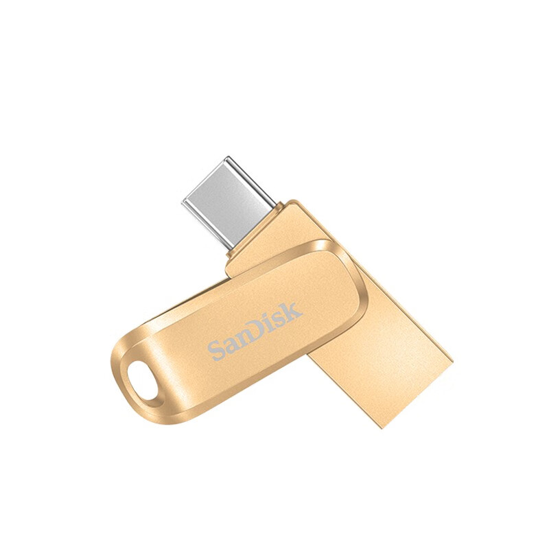 闪迪SDDDC4-256G Type-c USB3.2双接口优盘金色(单位：个)