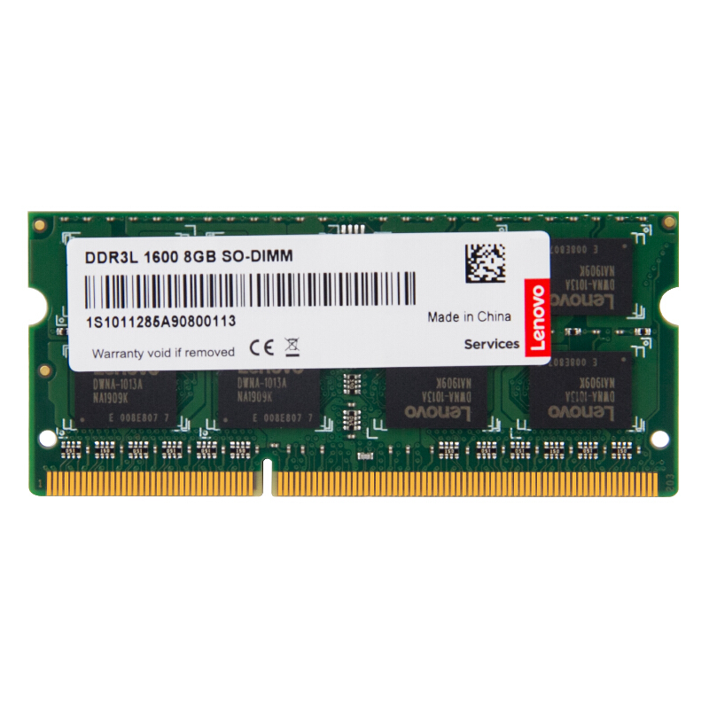 联想 DDR3L-1600 笔记本内存条8G内存(单位：个)
