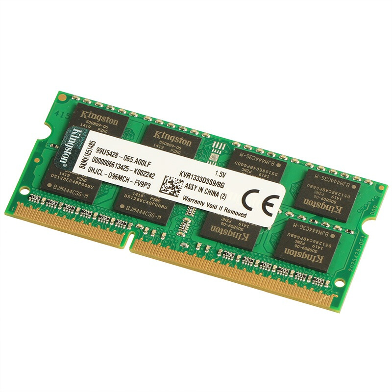 金士顿8G/DDR3/1333MHz\KVR13S9S8/4BK笔记本内存（个）