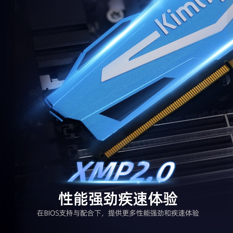金泰克X4系列DDR4 3200台式机蓝色马甲内存条16g(个)