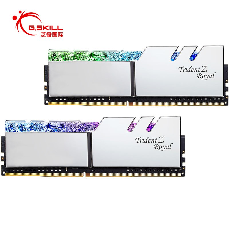 芝奇皇家戟DDR4 4000台式机内存条32GB(16G×2)套装/RGB灯条/花耀银（套）