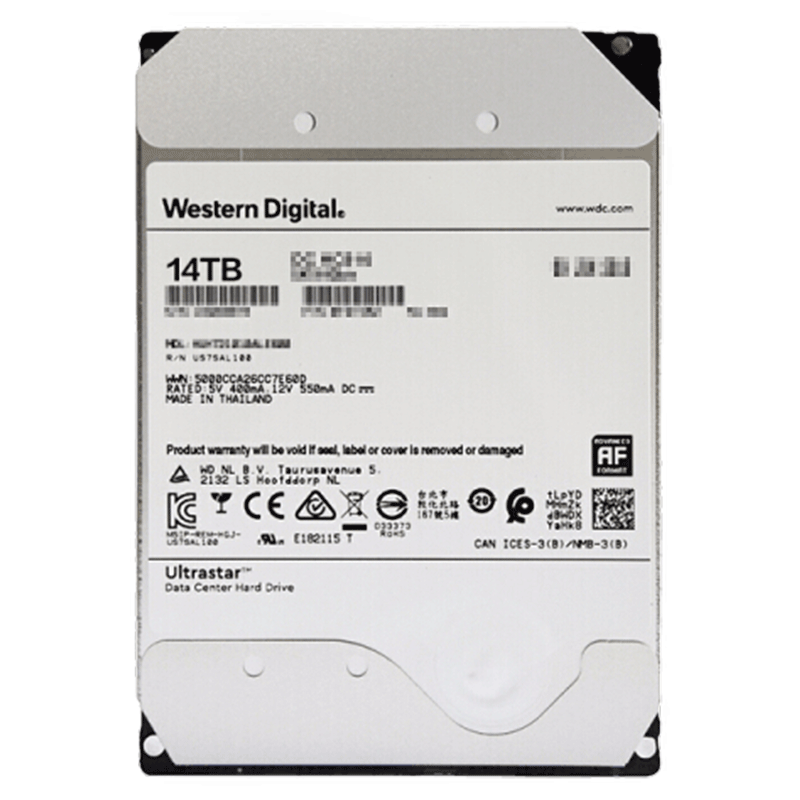 西部数据WUH721414ALE6L4企业级硬盘氦气盘14TB(个)