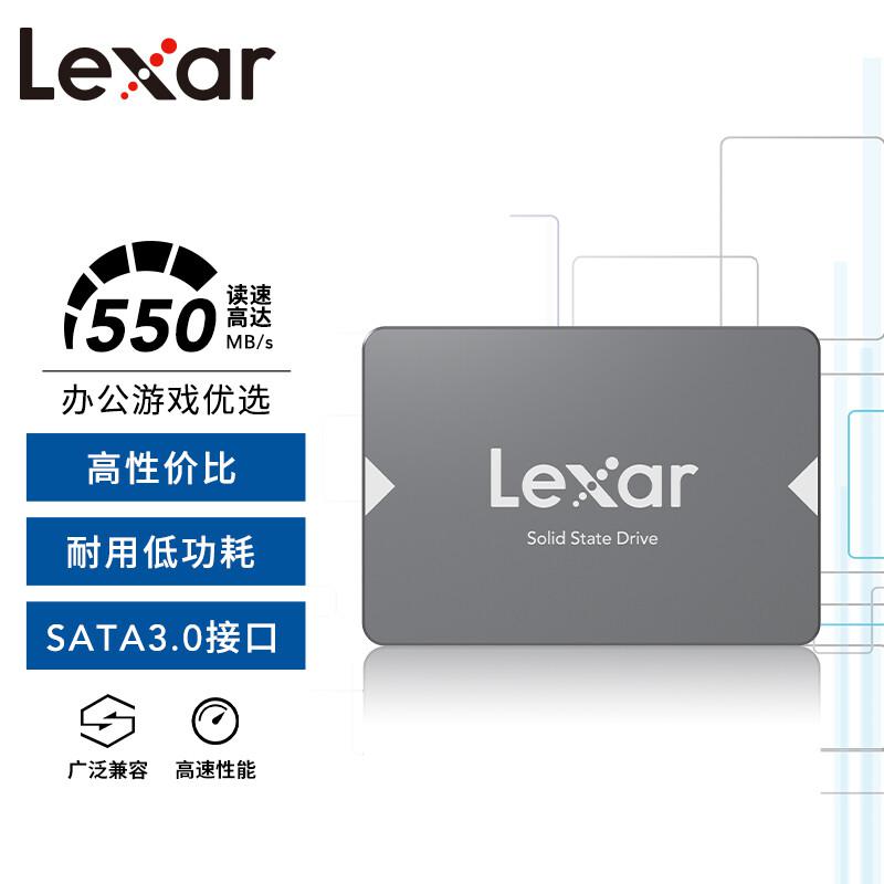 雷克沙（Lexar）NS100-512GB 2.5英寸 SATA3.0接口SSD固态硬盘读速550MB/s 含安装系统上门服务(个)